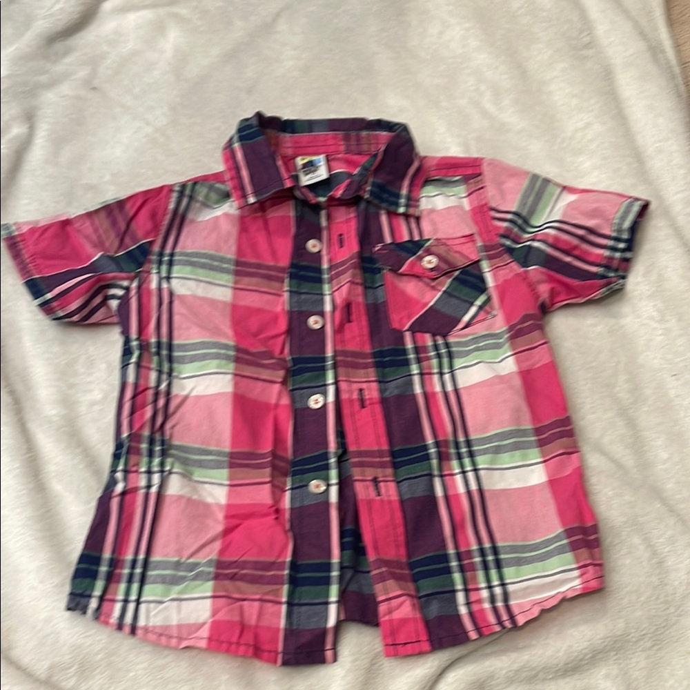 healthtex Plaid Button-Up Kids Shirt